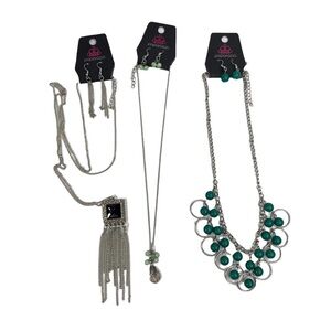 NWT Lot of 3 Paparazzi Necklace & Earrings Set